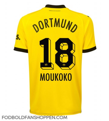 Borussia Dortmund Youssoufa Moukoko #18 Hjemmebanetrøje 2023-24 Kortærmet